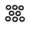 Dritz® Home 1'' Black Curtain Grommets, 8 Sets